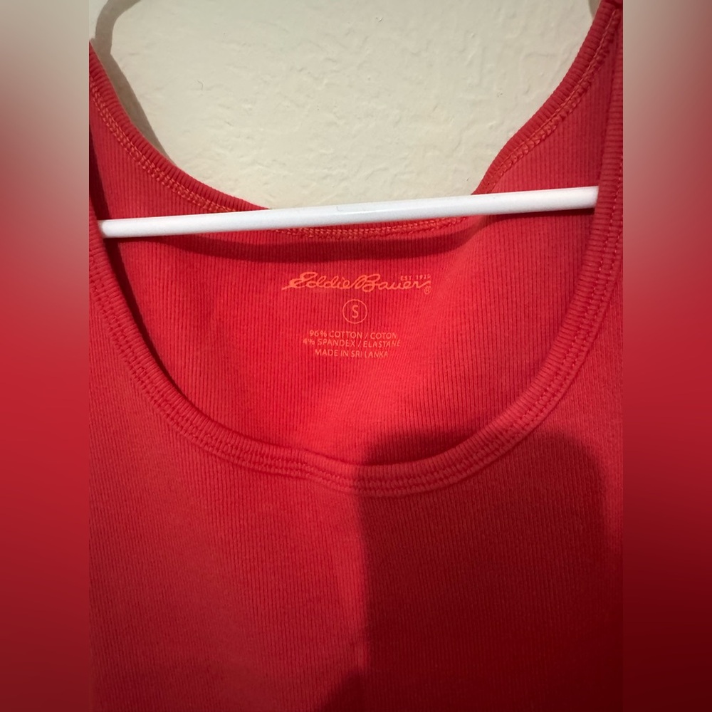 Eddie Bauer Red Ribbed Tank Top - Picture 3 of 3